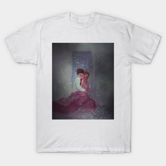 Holly Golighly Watercolor Illustration T-Shirt by Le petit fennec